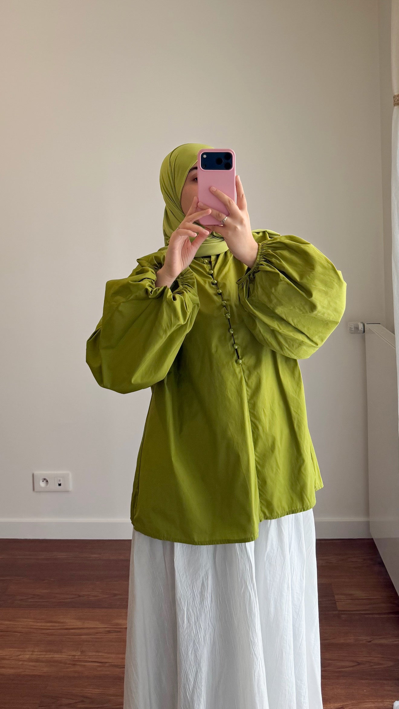 BLOUSE SIYA POPELINE VERT OLIVE