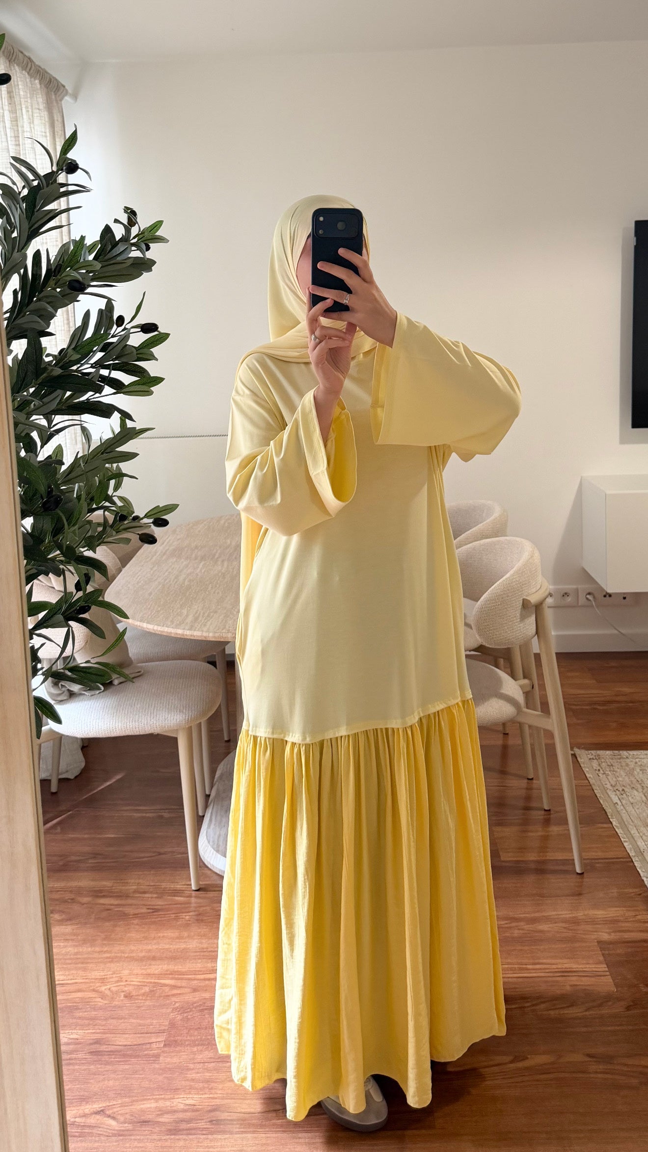 ROBE T-SHIRT JAUNE