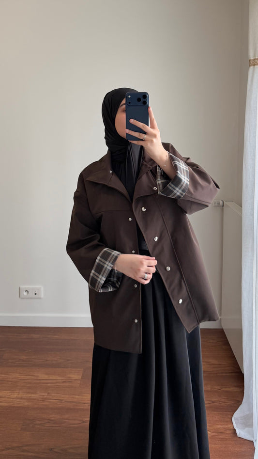 VESTE LIYA MARRON