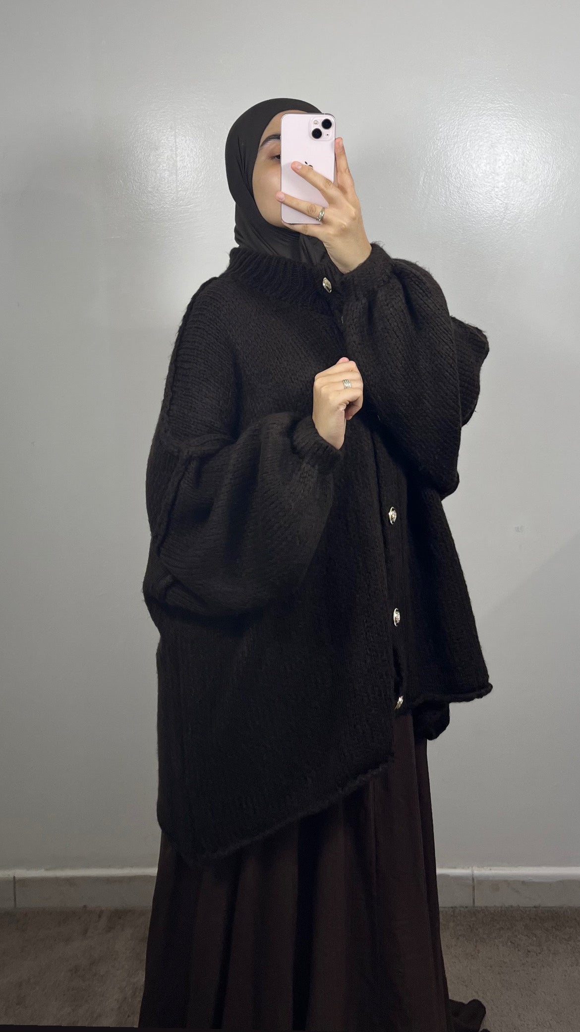 GILET BOUTONNÉ EN LAINE MARRON