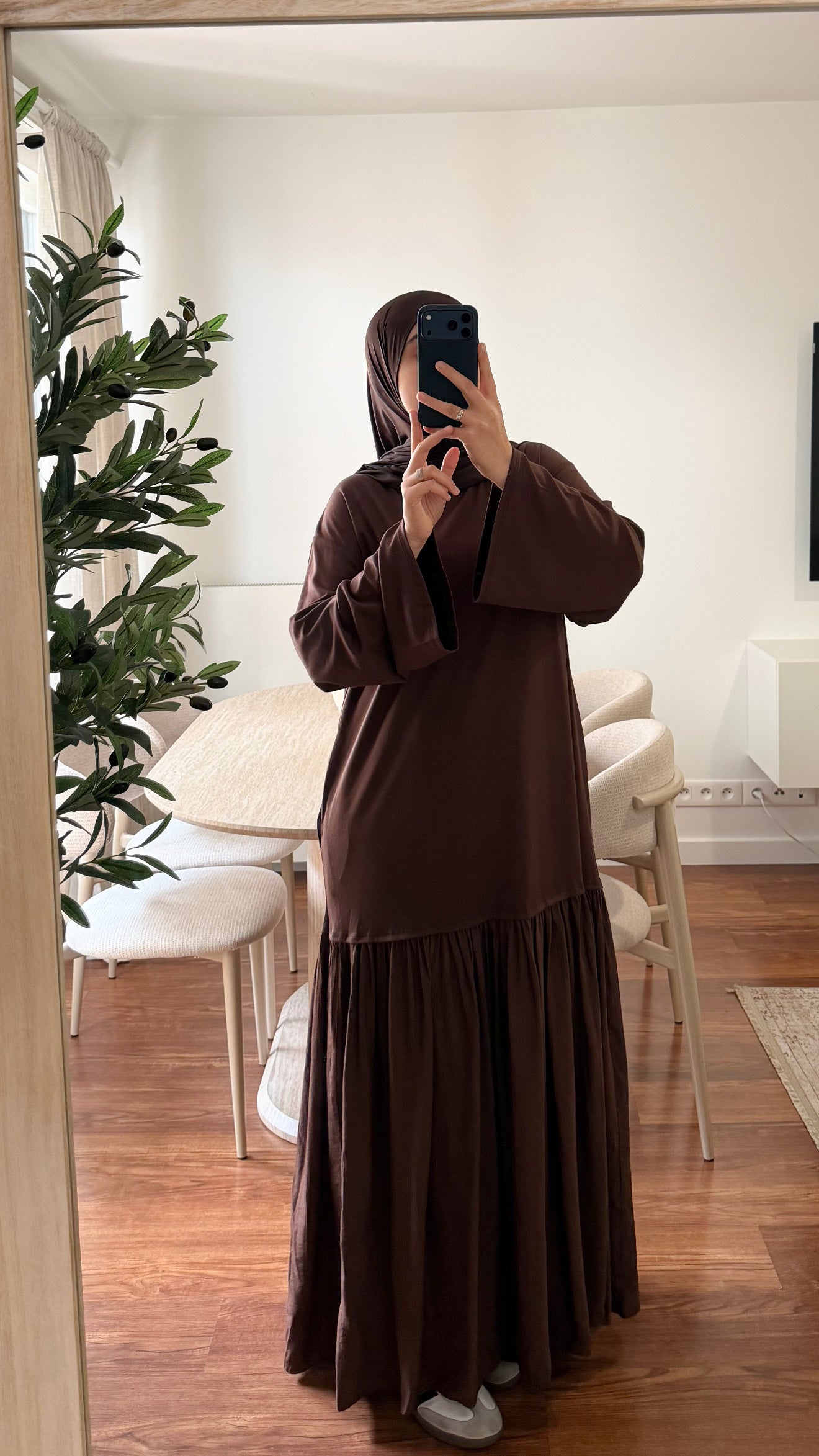 ROBE T-SHIRT MARRON