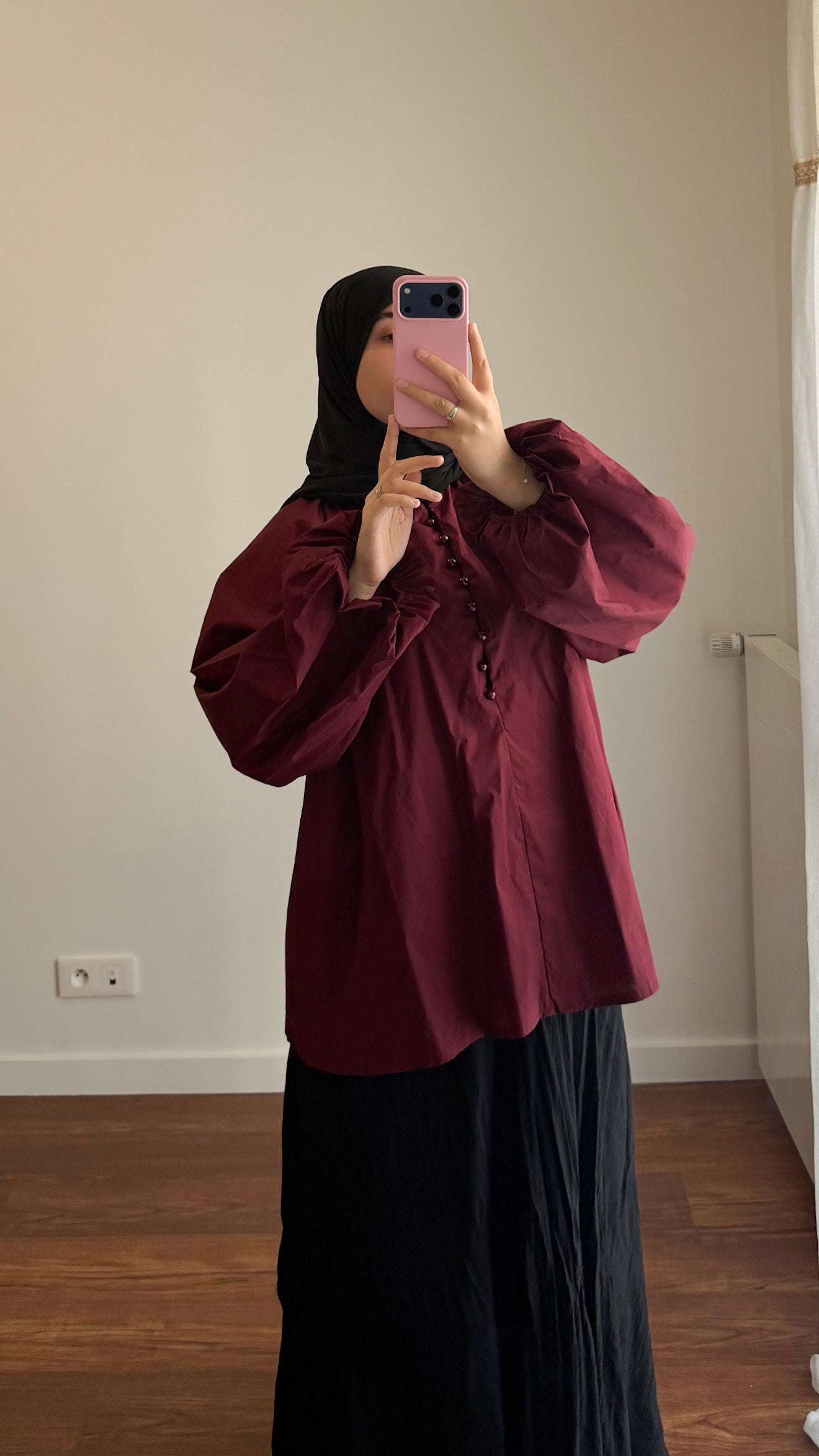 BLOUSE SIYA POPELINE BORDEAU