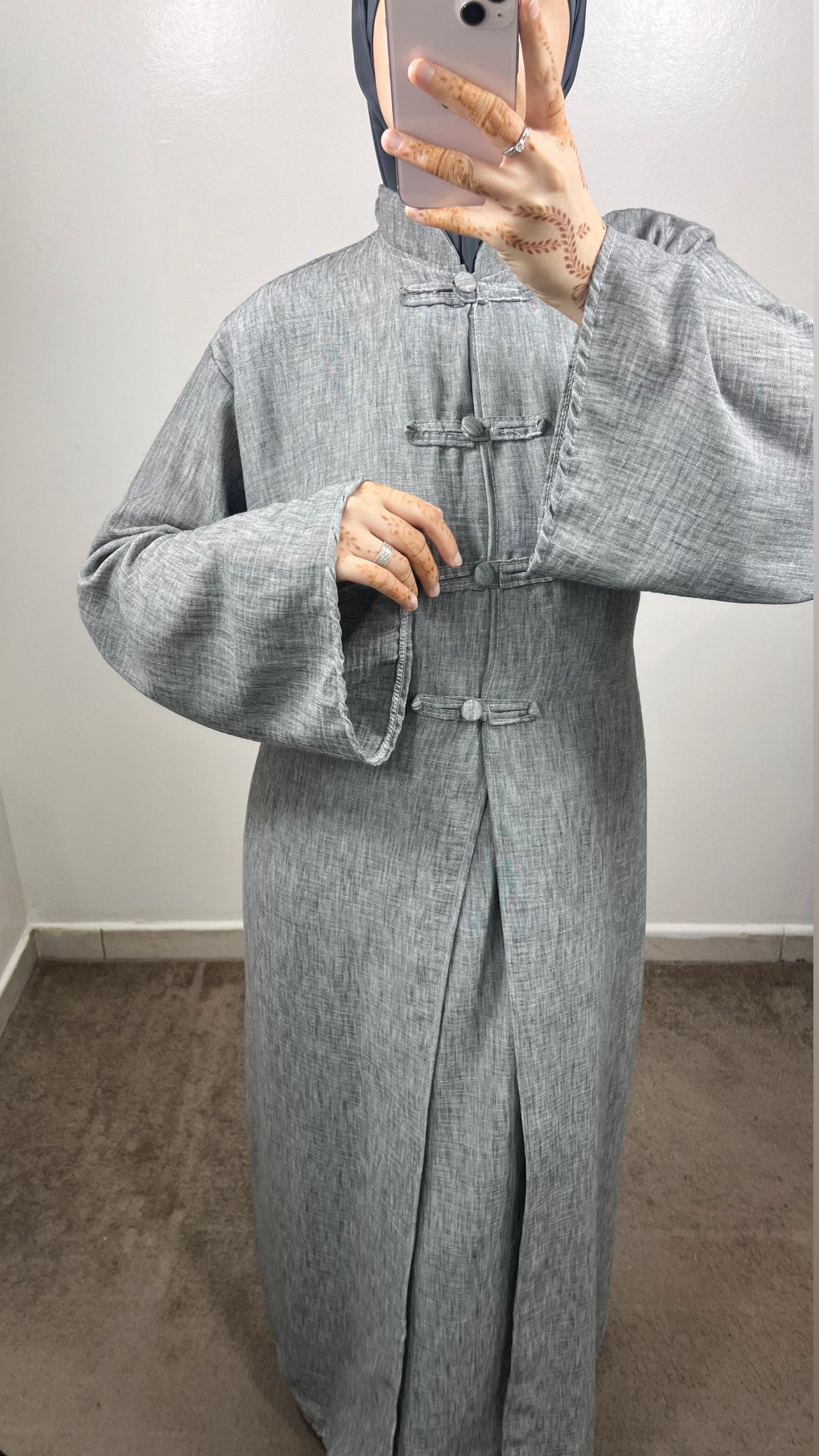 ENSEMBLE TOKYO LONG KIMONO + SOUS ABAYA GRIS