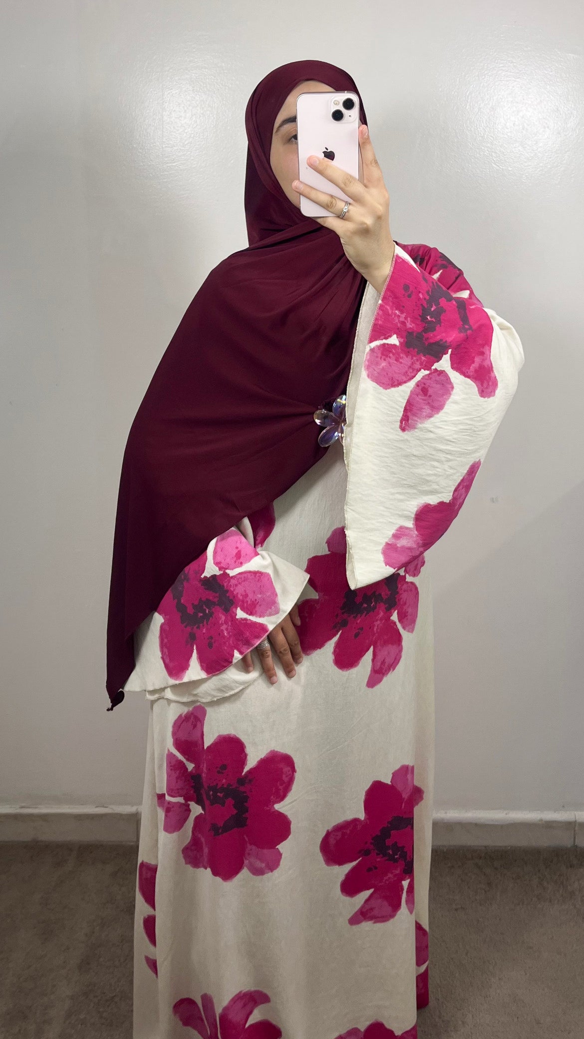 ROBE FLOWER BLANCHE/ROSE