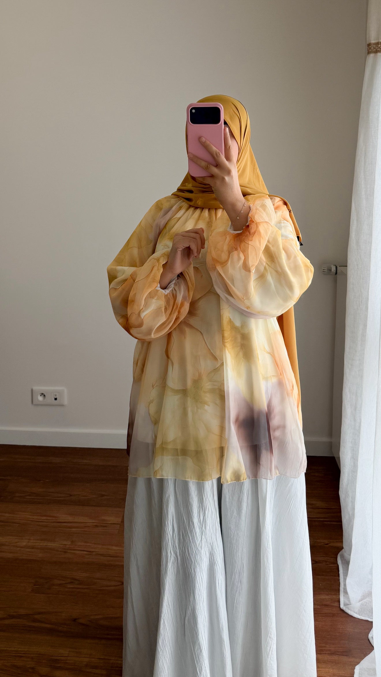 BLOUSE BICOLORE JAUNE