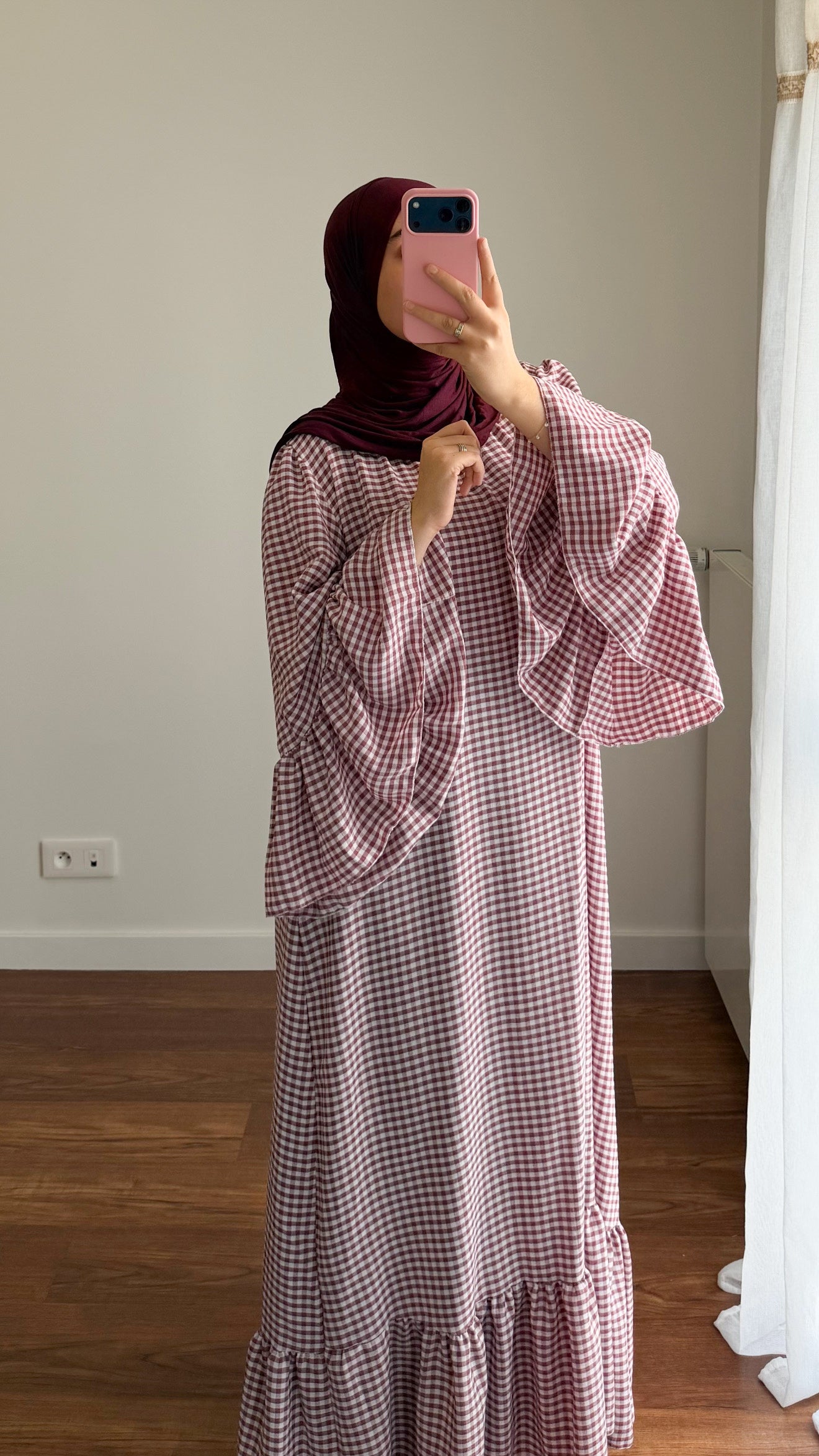 ROBE VICHY 2.0 BORDEAU