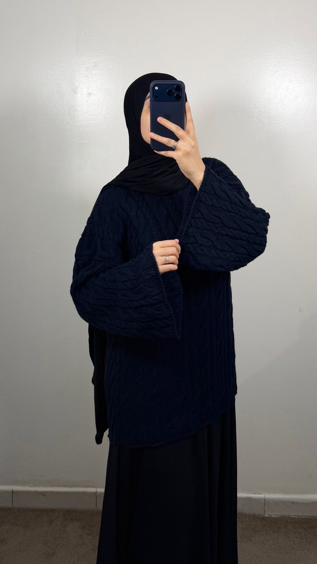 PULL MOTIF TORSADE BLEU MARINE