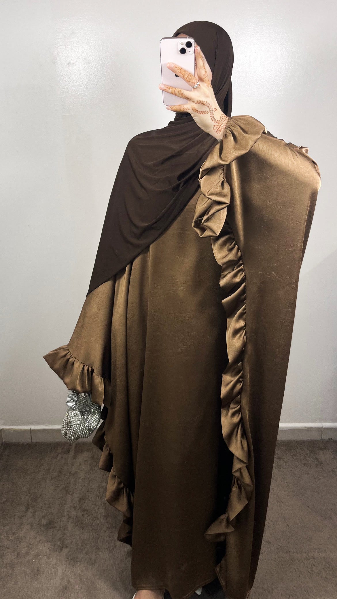 ABAYA BUTTERFLY MARRON