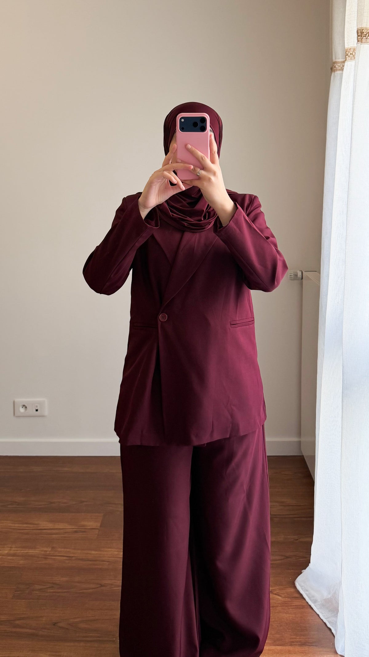 ENSEMBLE BLAZER BORDEAU