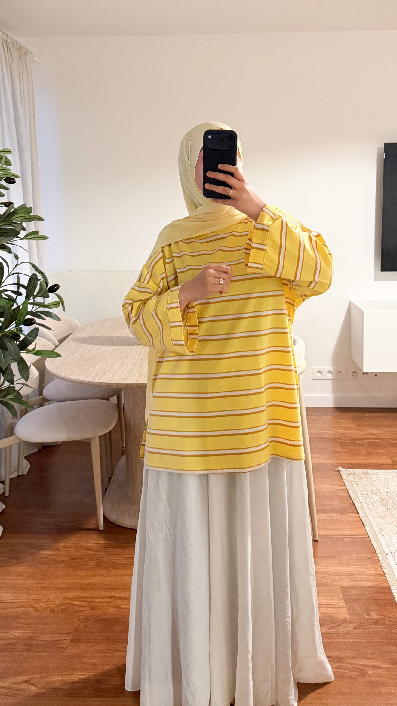 T-SHIRT RAYÉ OVERSIZE JAUNE