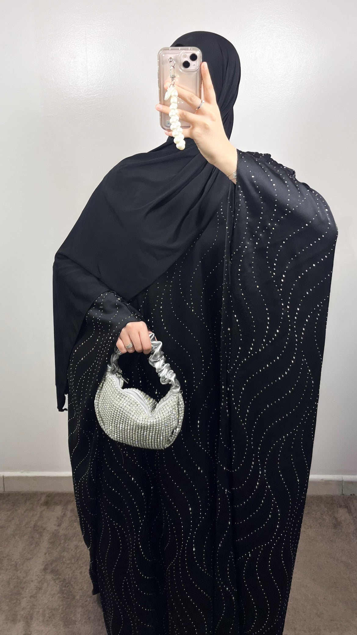 SCHWARZE WELLEN-STRASS-ABAYA