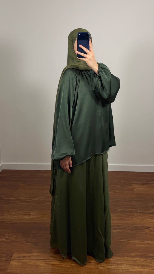 ENSEMBLE JUPE ZEYNEB VERT KAKI