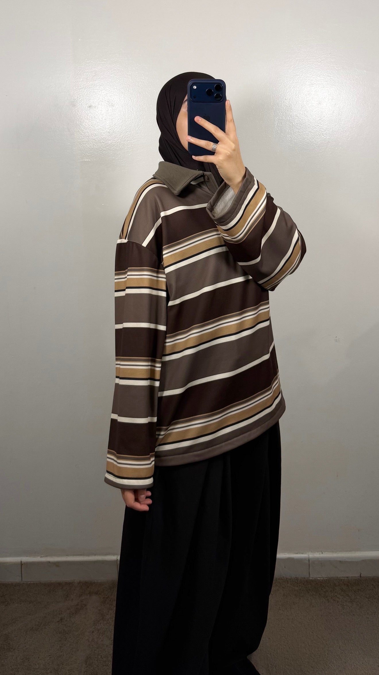 POLO EPAIS MARRON/TAUPE