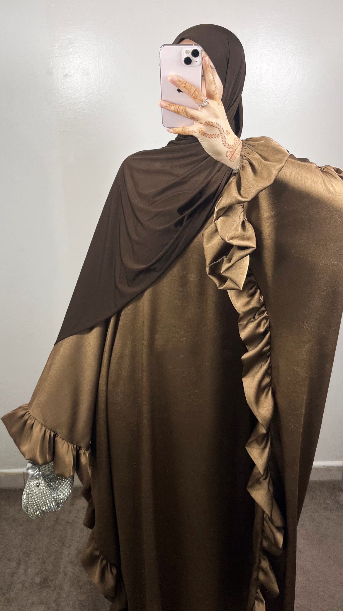 ABAYA BUTTERFLY MARRON