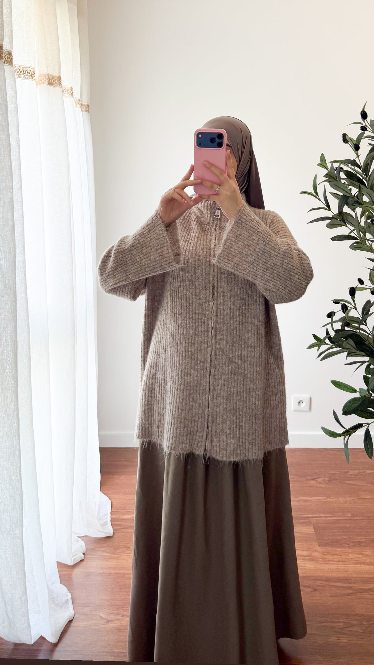 GILET ZIPPÉ TAUPE