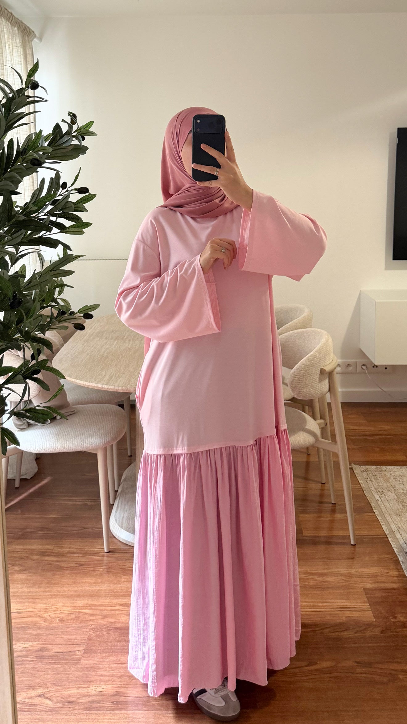 ROBE T-SHIRT ROSE