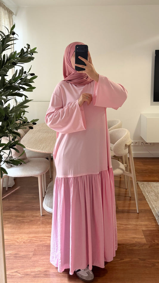 ROBE T-SHIRT ROSE