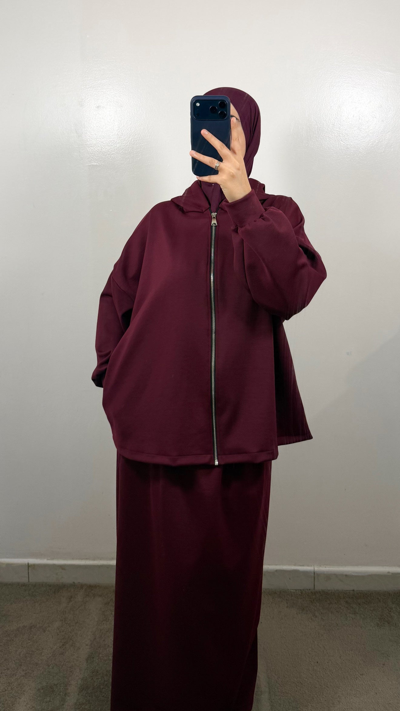 ENSEMBLE JUPE SIA BORDEAU