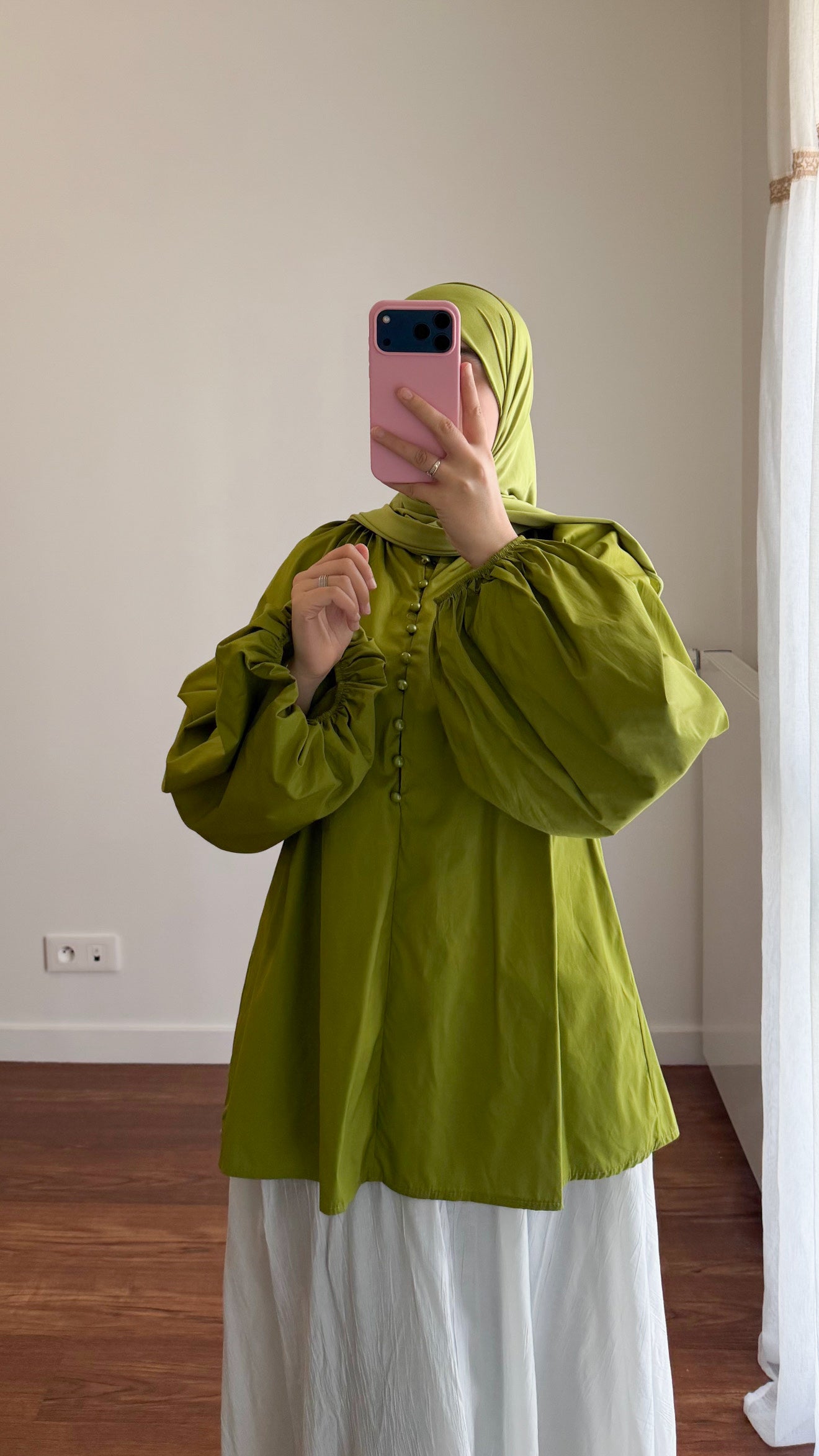 BLOUSE SIYA POPELINE VERT OLIVE