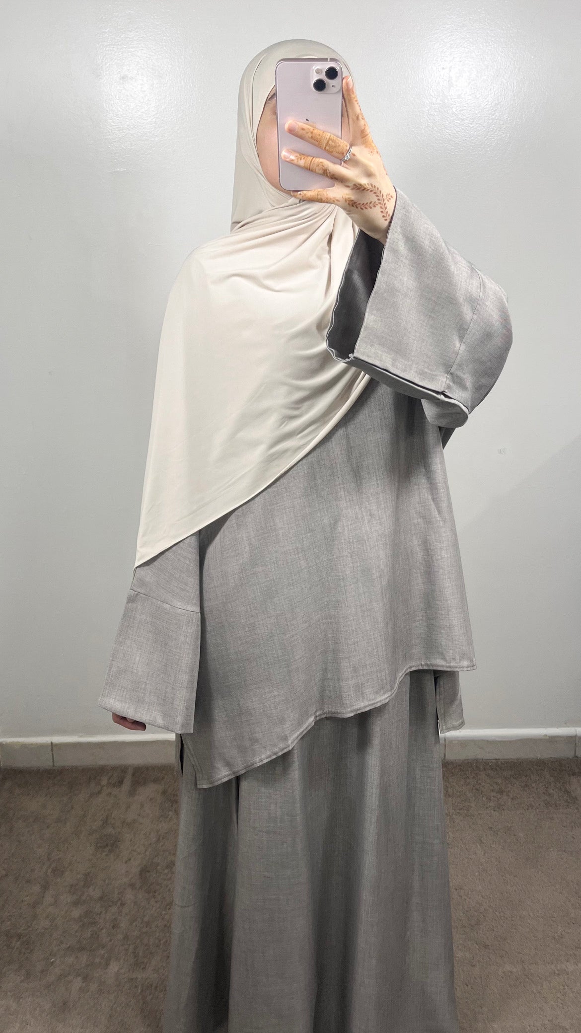 ENSEMBLE JUPE AYAT TAUPE