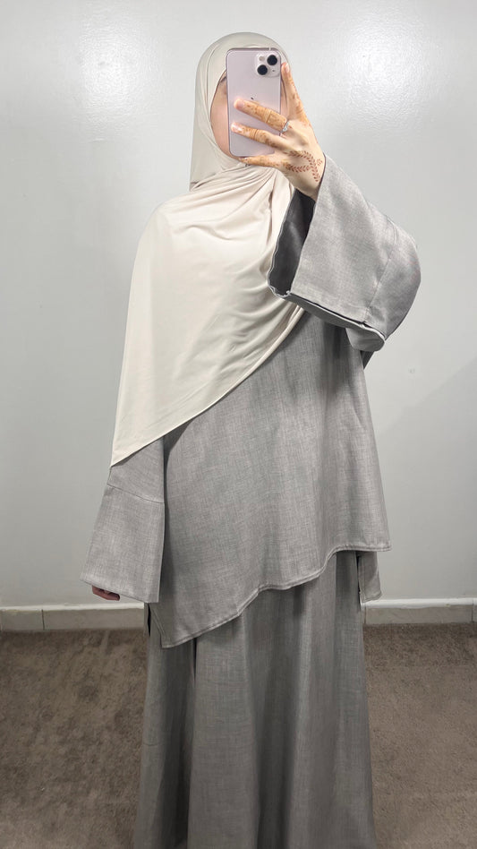 ENSEMBLE JUPE AYAT TAUPE