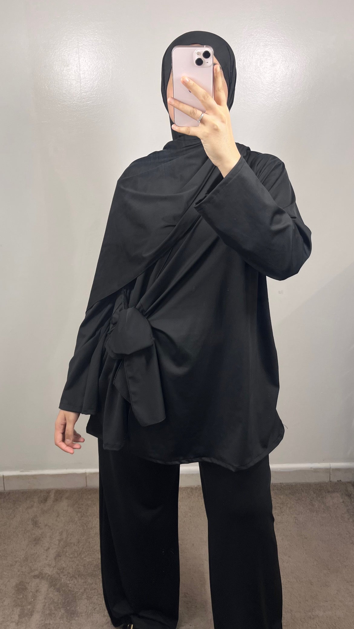 BURKINI 3 PIÈCES À NOUER NOIR