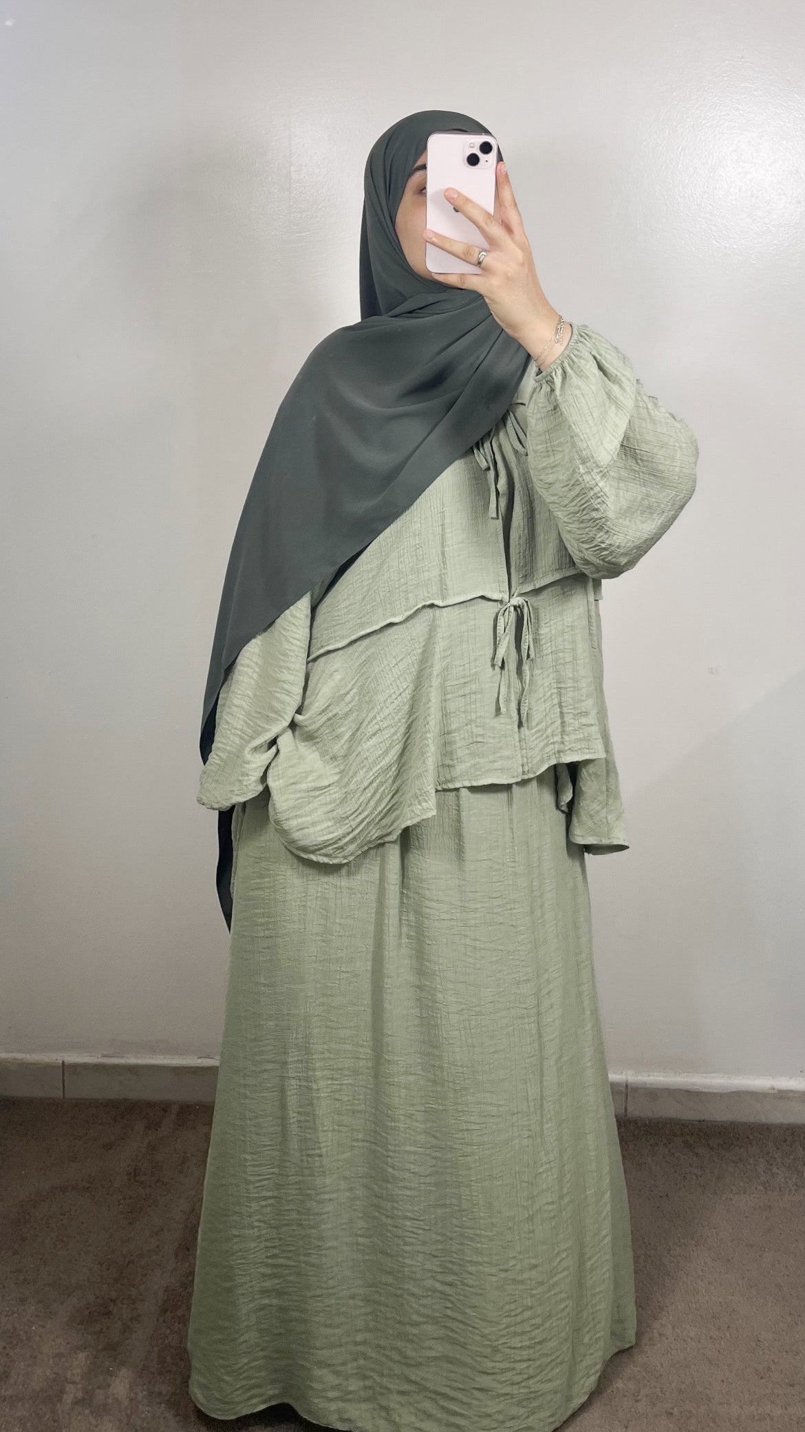 ENSEMBLE JUPE LIYA VERT SAUGE