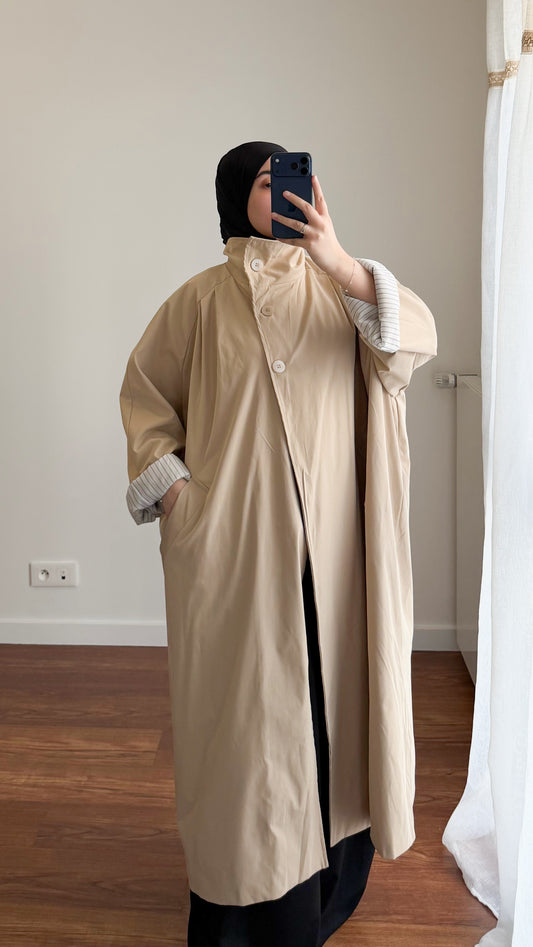 TRENCH LONG OVERSIZE BEIGE