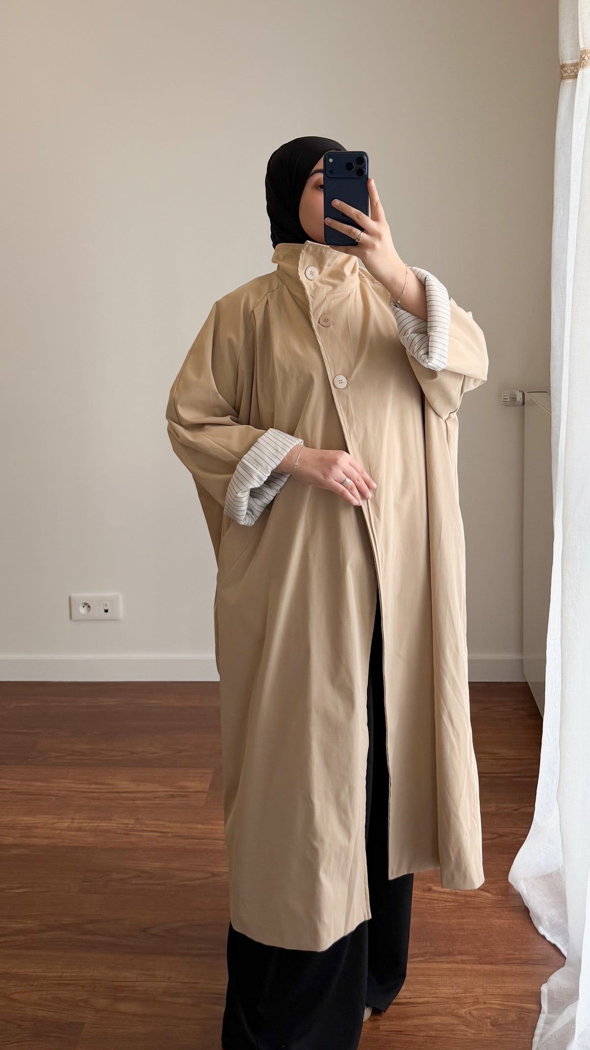 TRENCH LONG OVERSIZE BEIGE