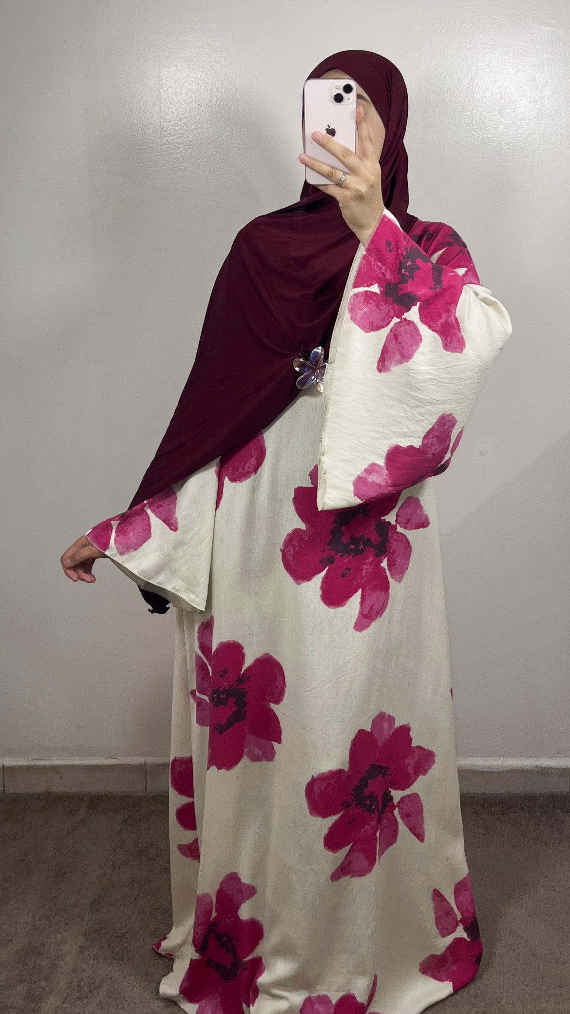 ROBE FLOWER BLANCHE/ROSE