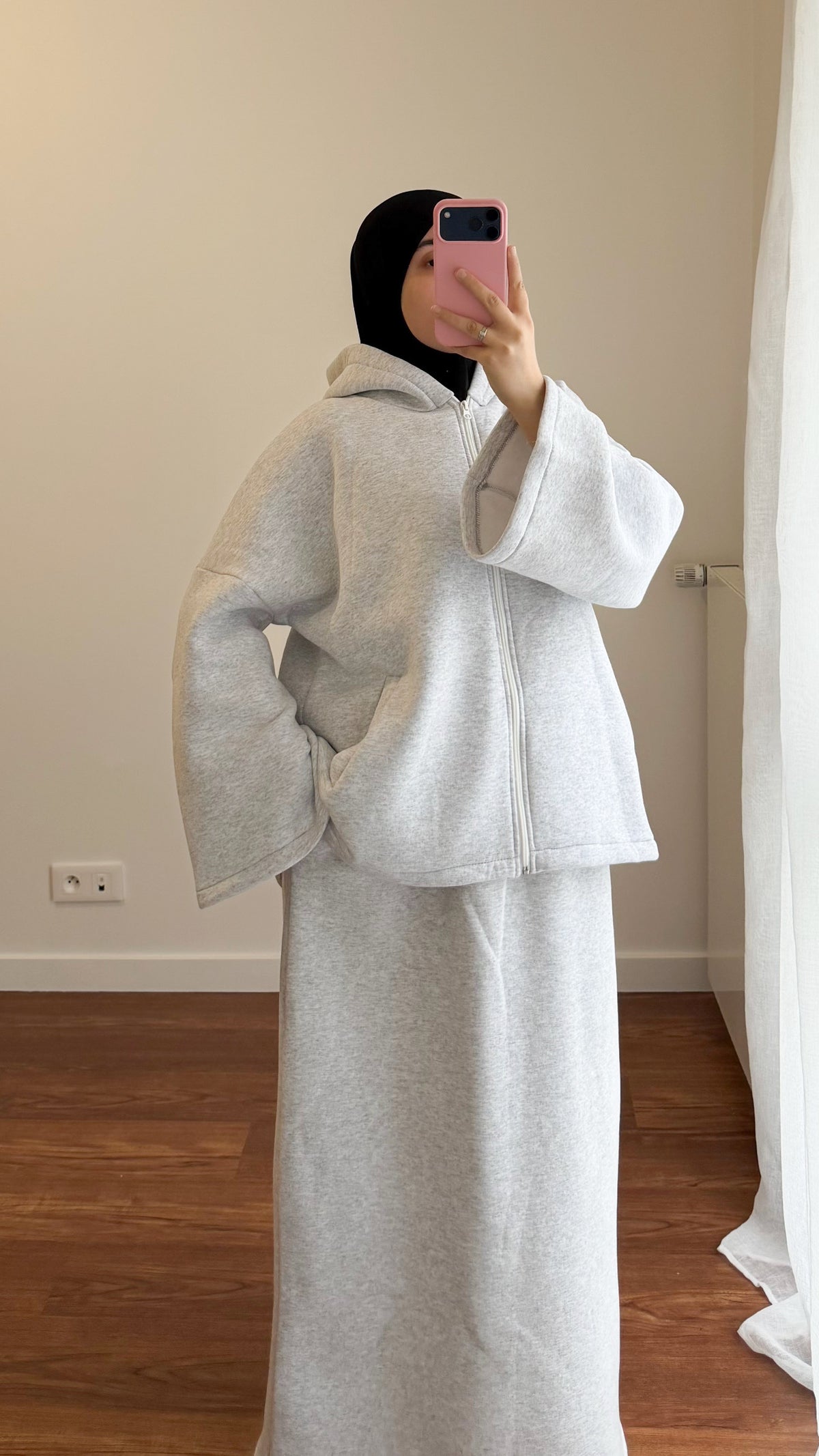 ENSEMBLE JUPE COMFY GRIS CLAIR