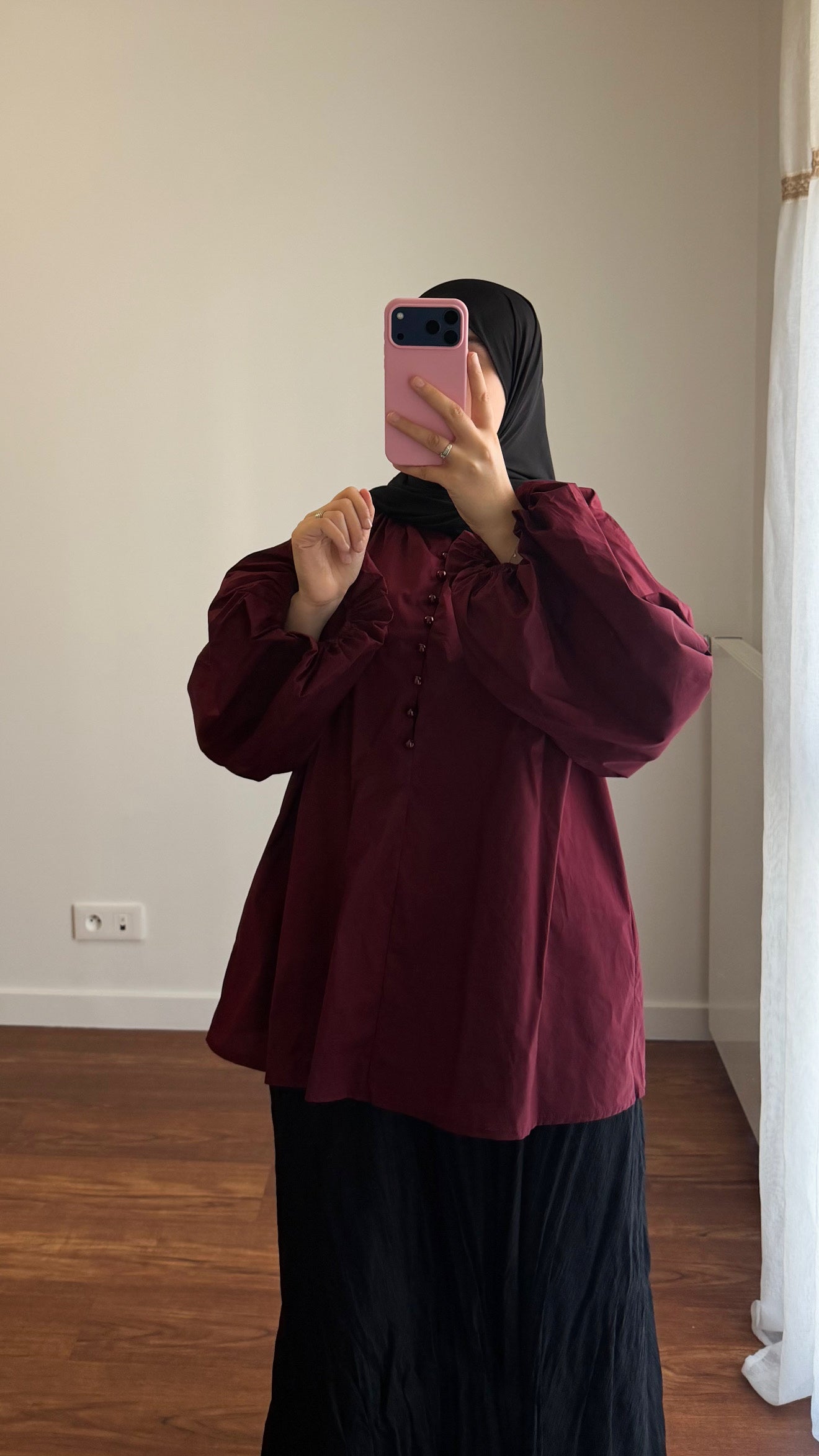 BLOUSE SIYA POPELINE BORDEAU