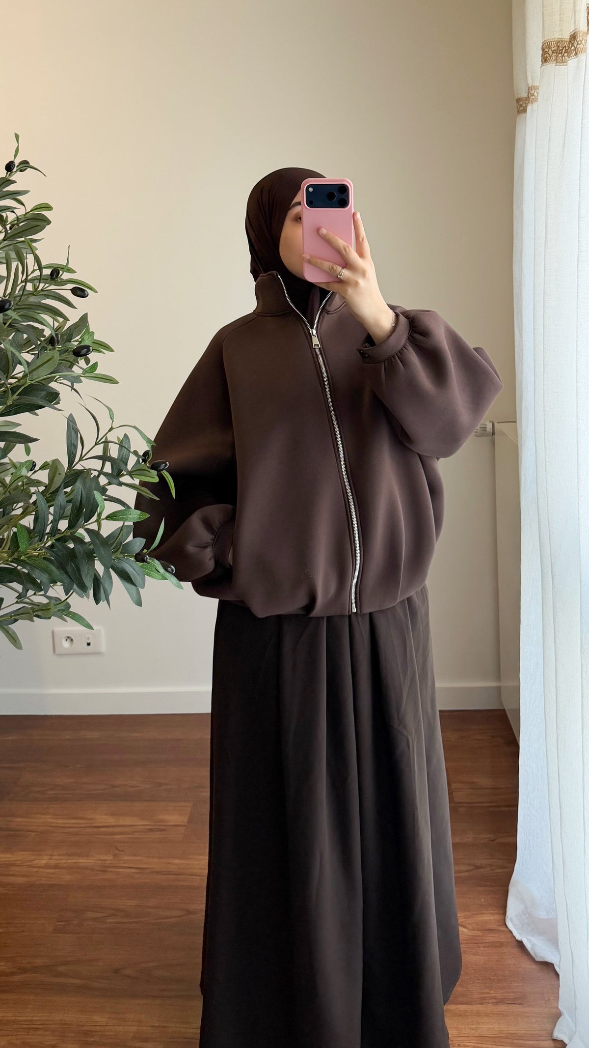 BOMBER MARRON