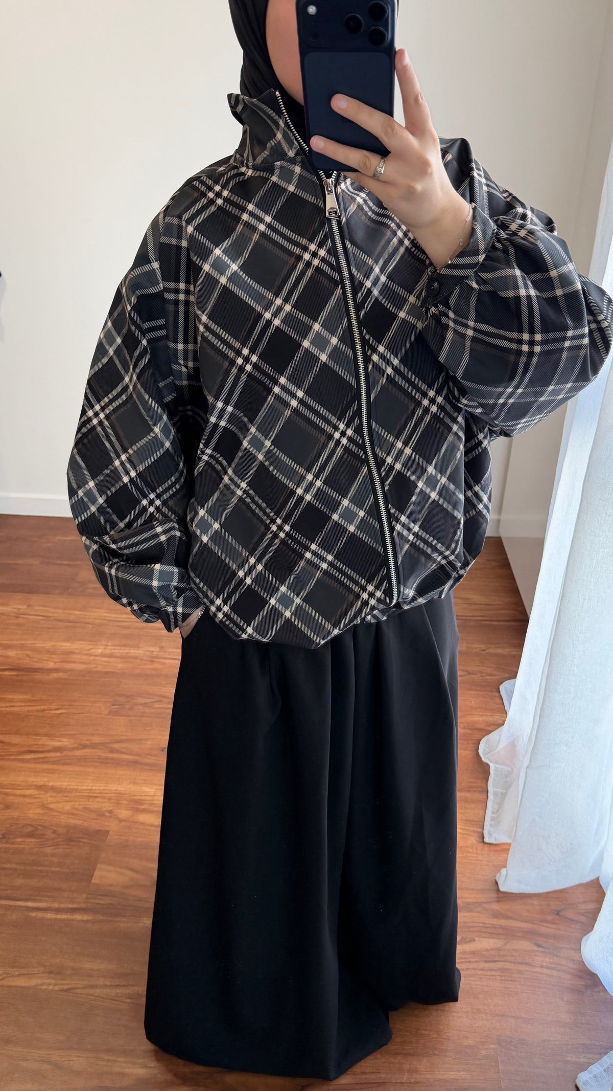 VESTE ZIPPÉE ISRA NOIR