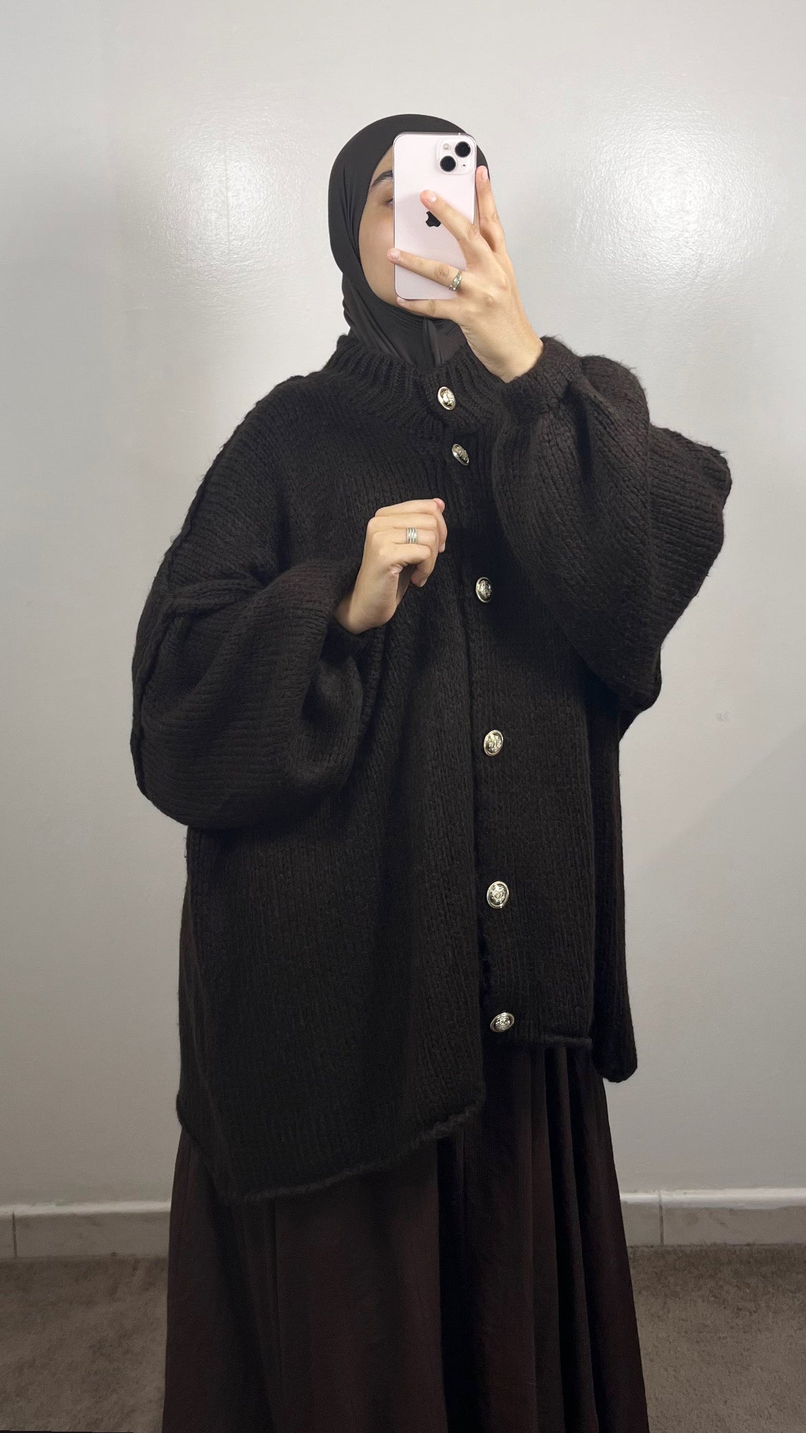 GILET BOUTONNÉ EN LAINE MARRON