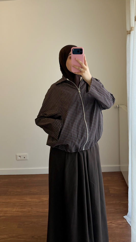 VESTE ZIPPÉE HAYA MARRON