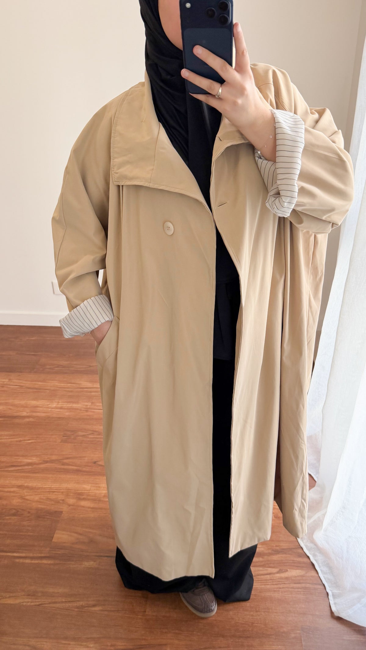 TRENCH LONG OVERSIZE BEIGE