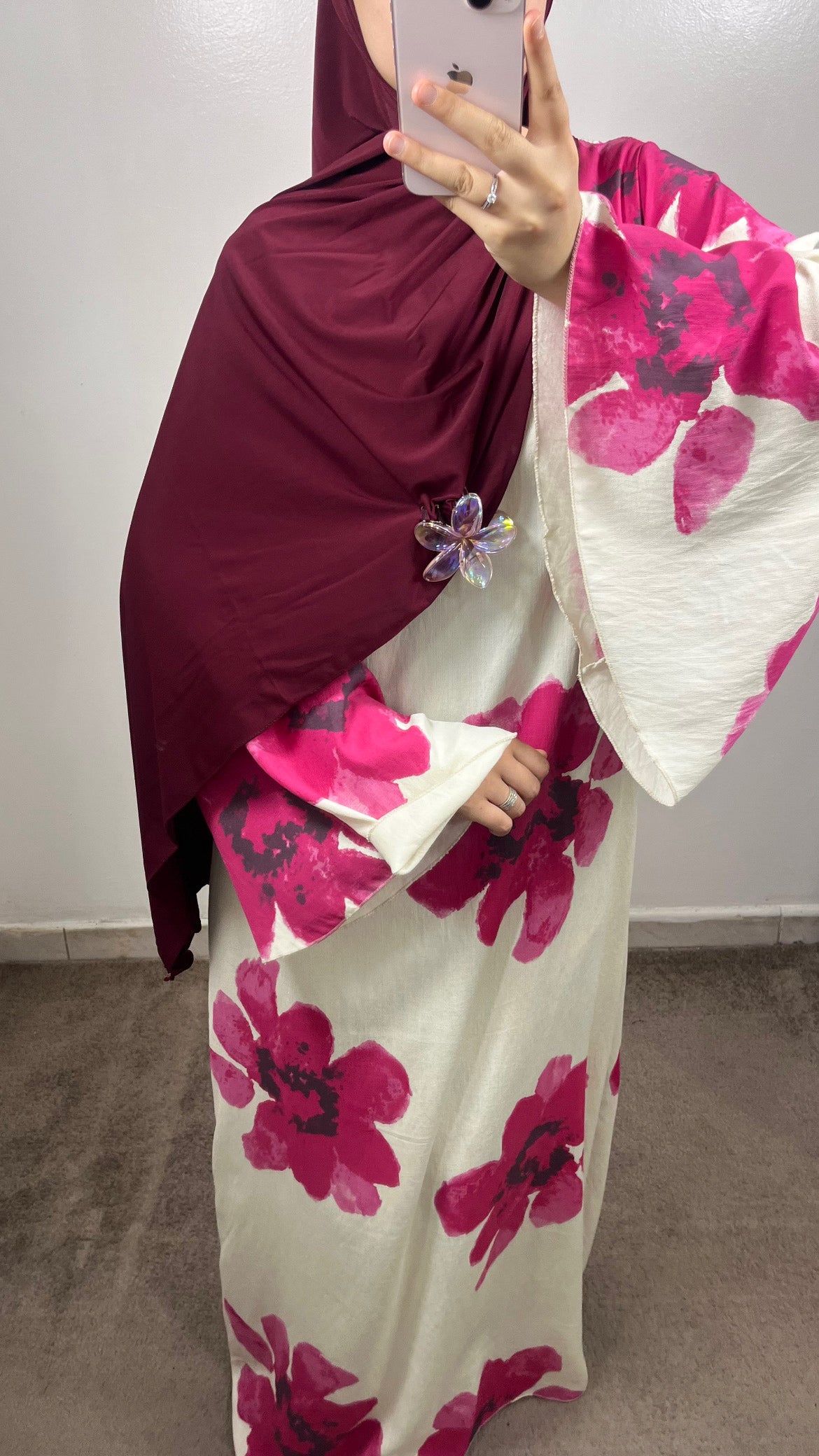 ROBE FLOWER BLANCHE/ROSE