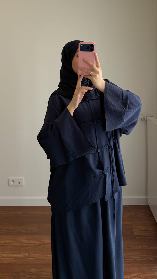 ENSEMBLE JUPE TOKYO BLEU MARINE