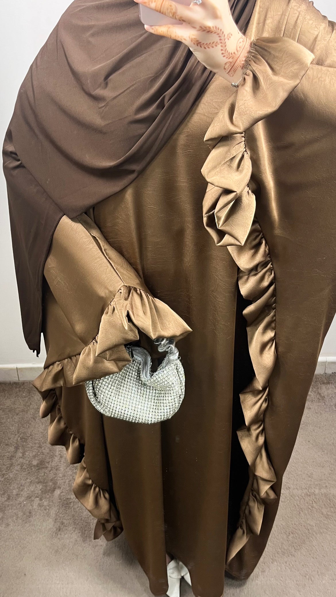 ABAYA BUTTERFLY MARRON