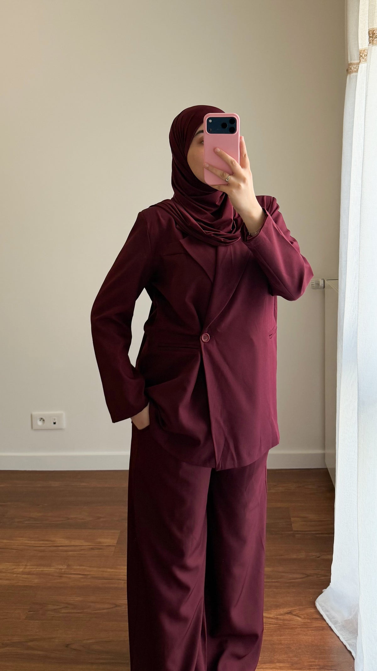 ENSEMBLE BLAZER BORDEAU
