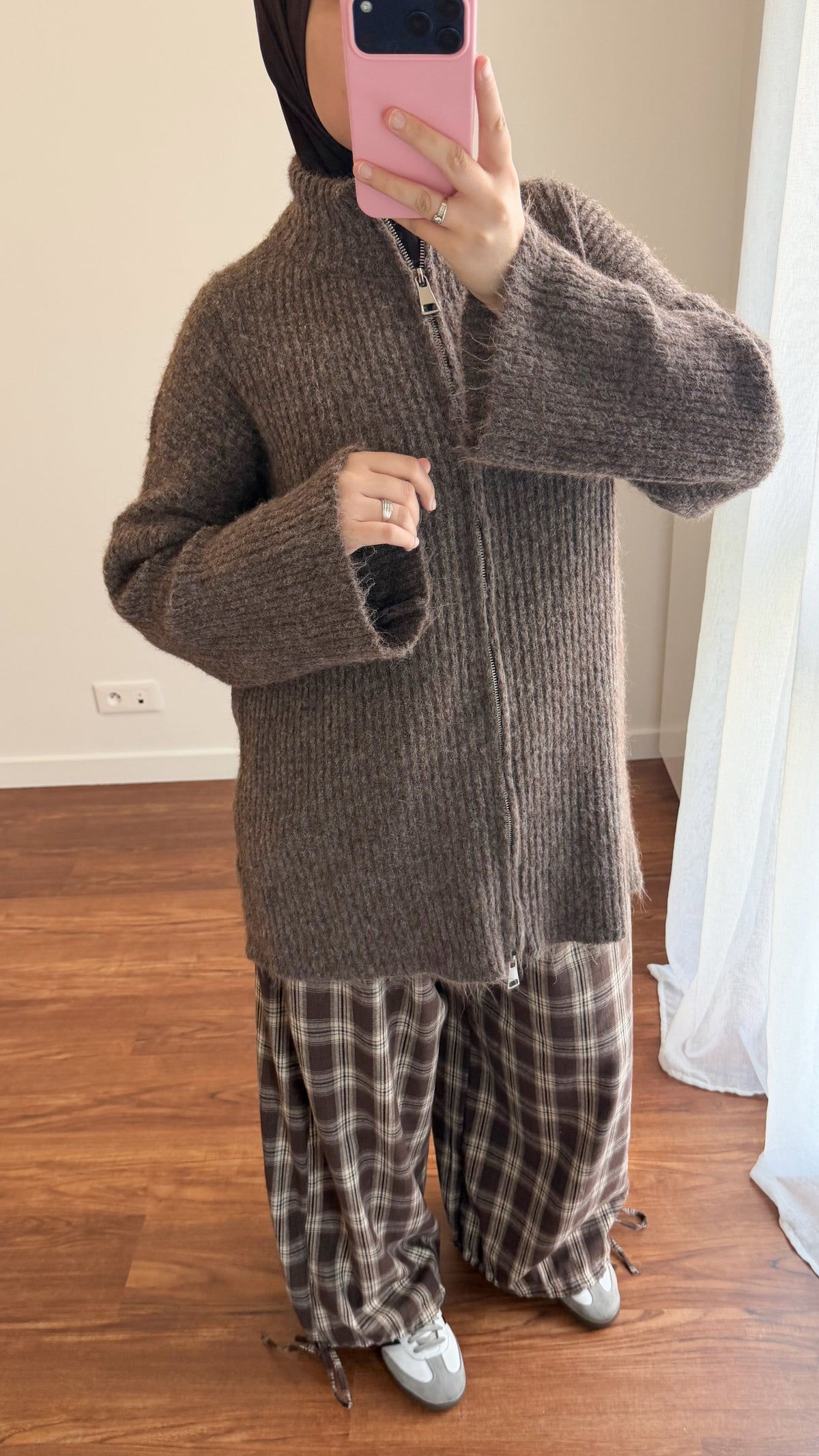 GILET ZIPPÉ MARRON