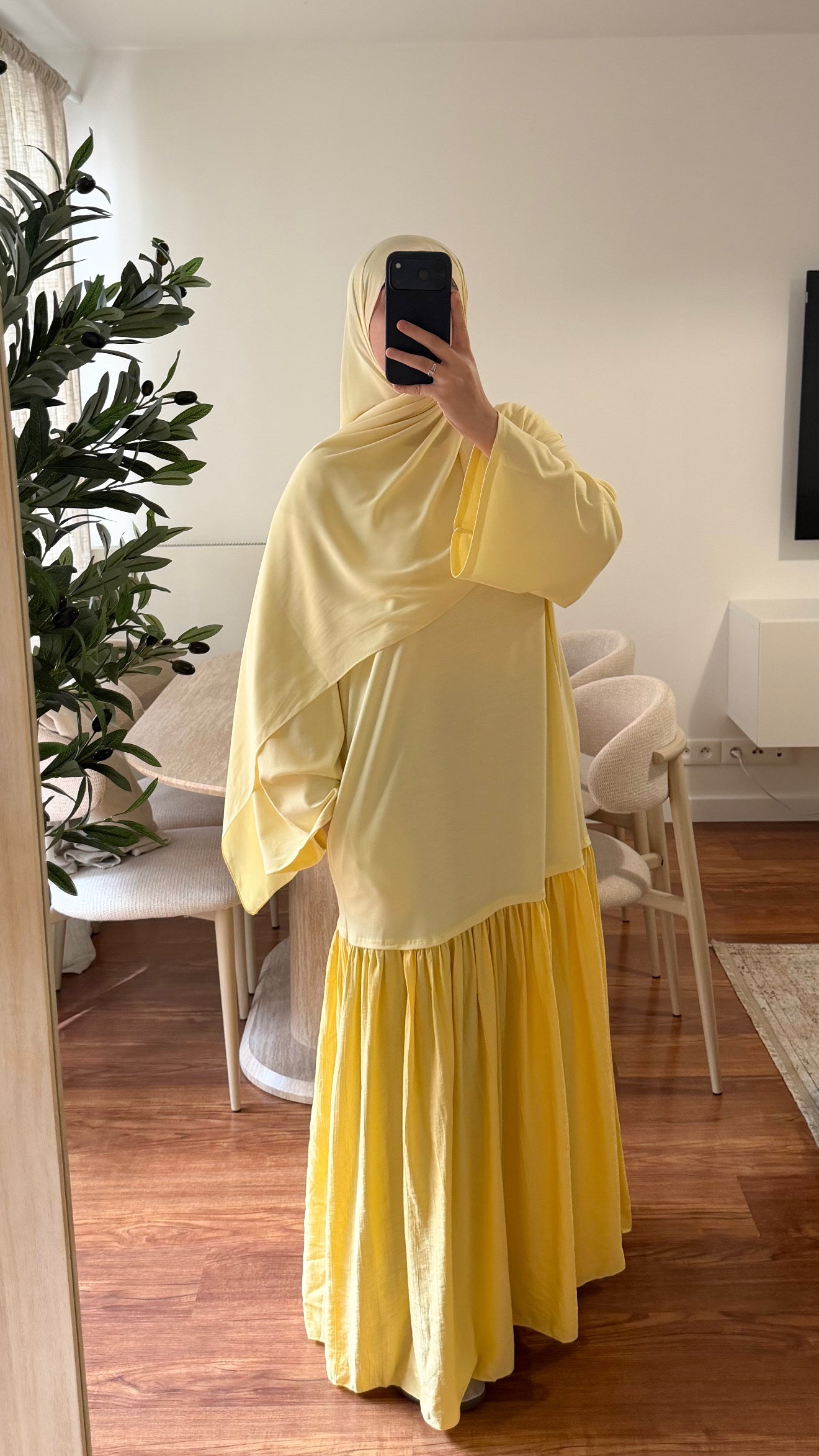 ROBE T-SHIRT JAUNE