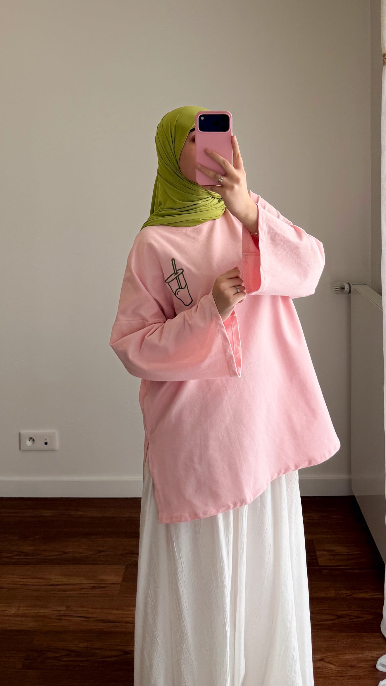 T-SHIRT MATCHA ROSE