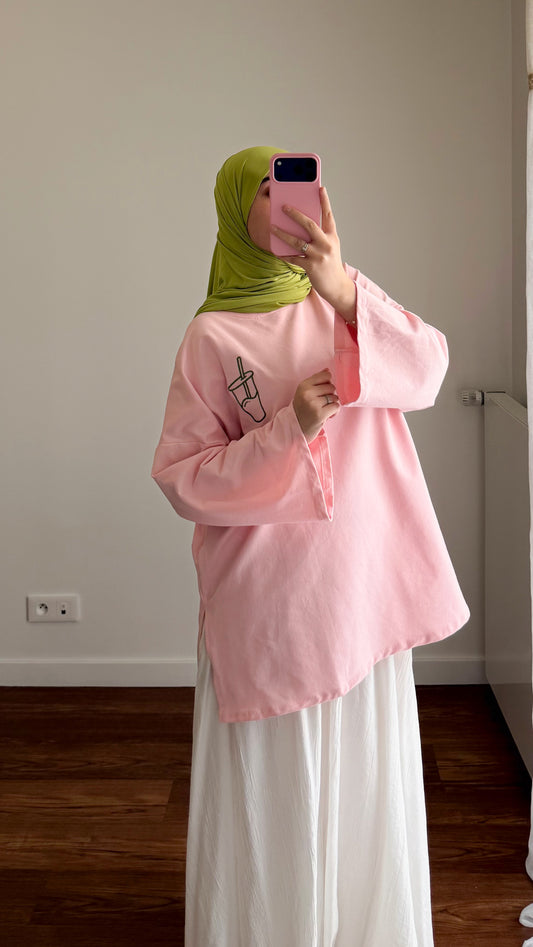 T-SHIRT MATCHA ROSE