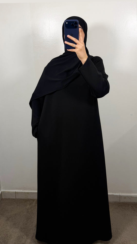 ROBE SWEAT COL MONTANT NOIR