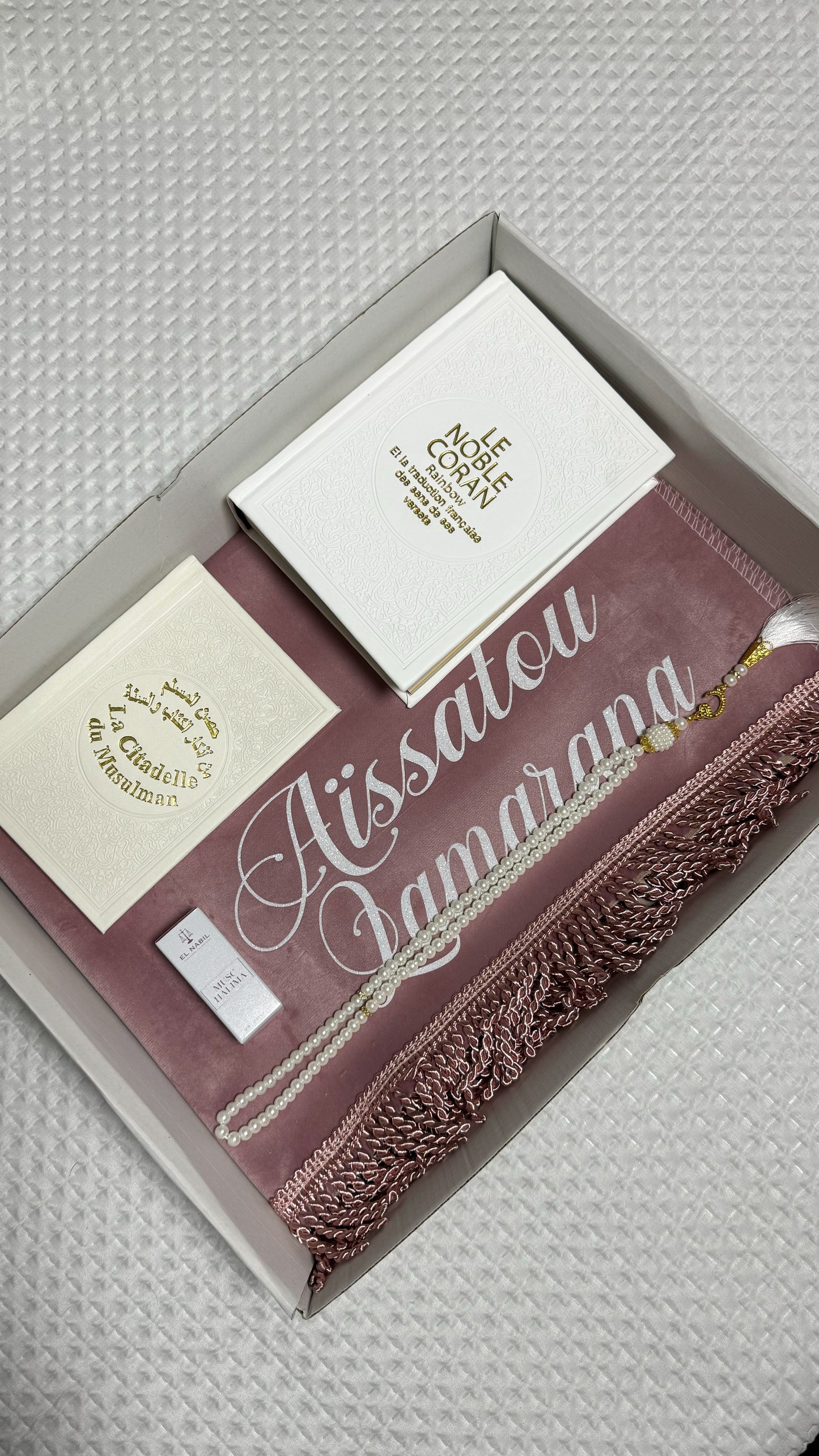 ISLAMIC BOX OLD PINK/WHITE