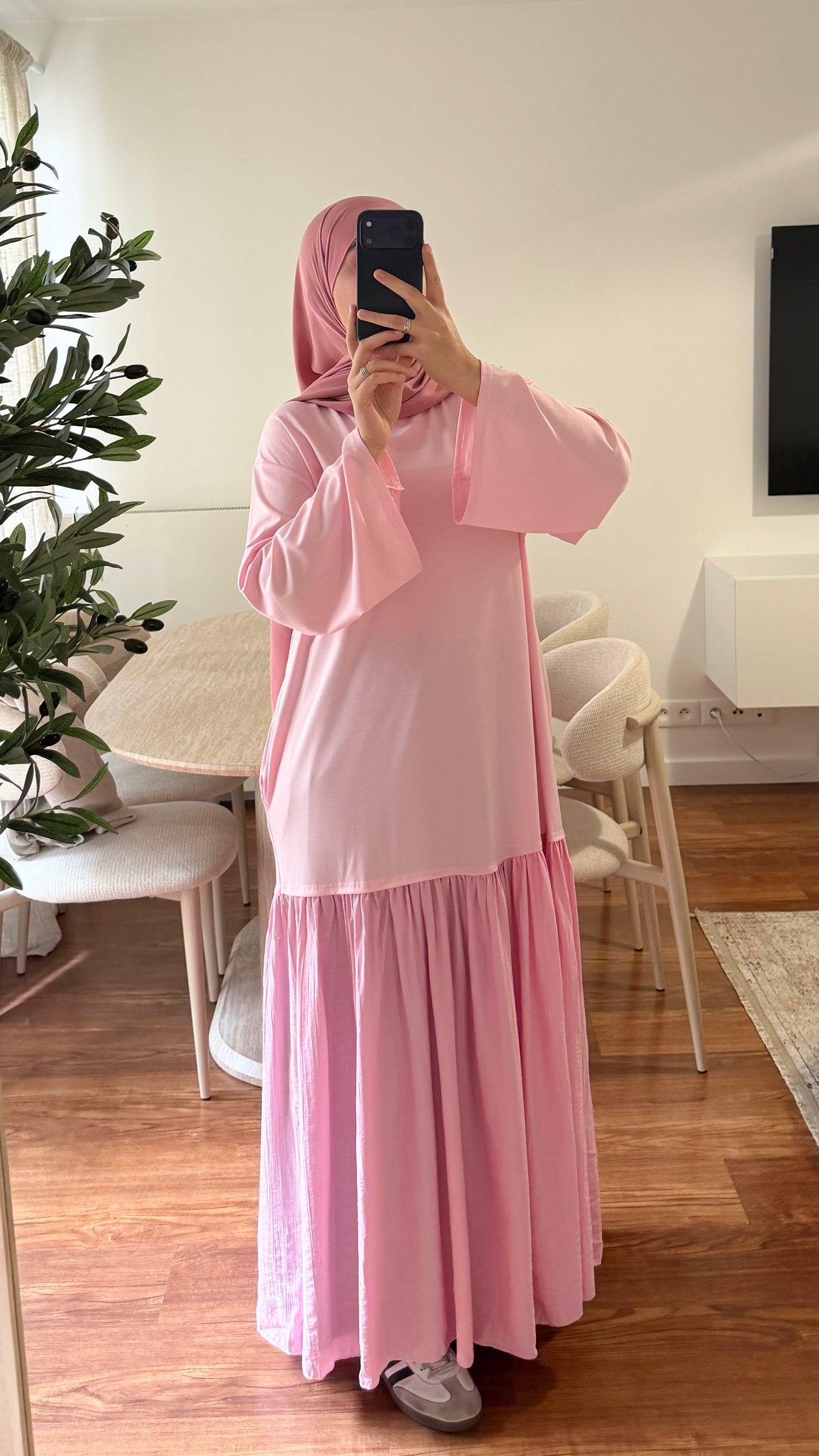ROBE T-SHIRT ROSE