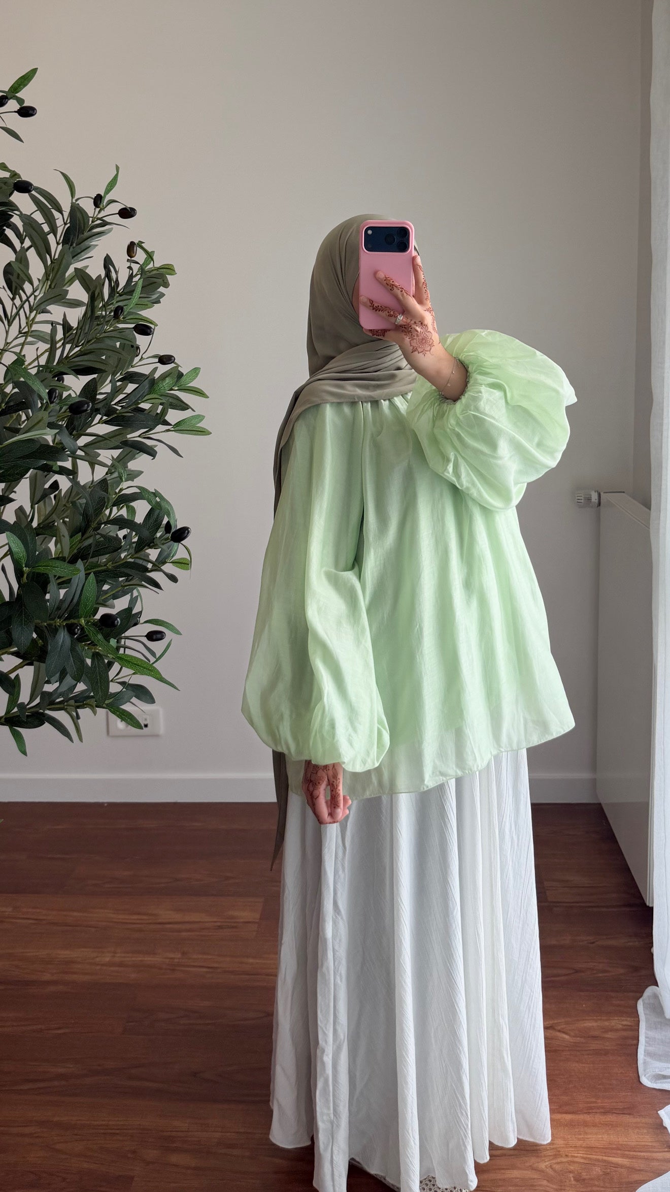 BLOUSE TENCEL VERT D’EAU