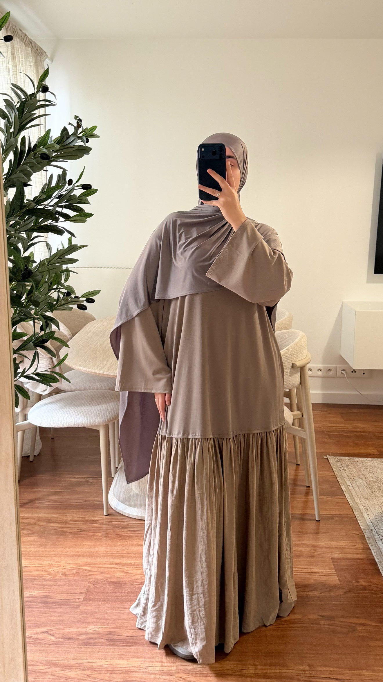 ROBE T-SHIRT TAUPE